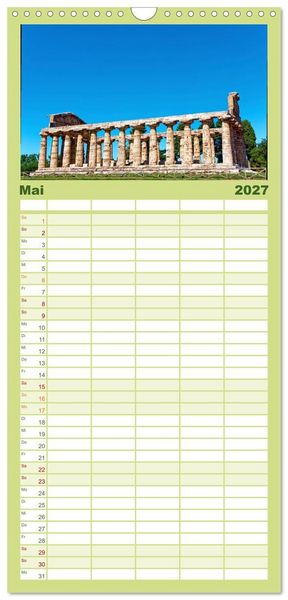 Produktbild: Familienplaner 2027 - Historisches am Golf von Neapel mit 5 Spalten (Wandkalender, 21 x 45 cm) CALVENDO