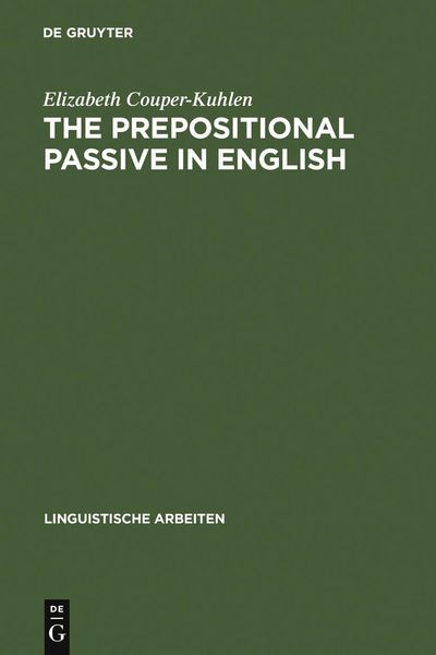 Produktbild: The prepositional passive in English