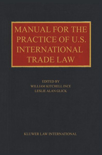 Produktbild: Manual for the Practice of U.S. International Trade Law