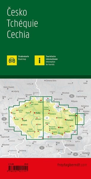 Tschechien, Straßenkarte 1:250.000, freytag & berndt