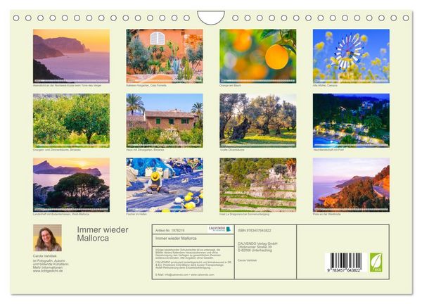 Produktbild: Immer wieder Mallorca (Wandkalender 2026 DIN A4 quer), CALVENDO Monatskalender