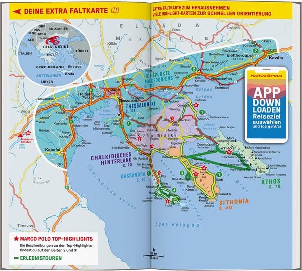 Produktbild: MARCO POLO Reisef&uuml;hrer Chalkidik&iacute;, Thessalon&iacute;ki