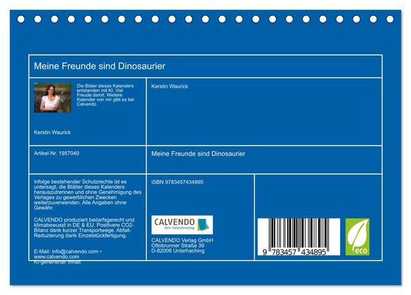 Produktbild: Meine Freunde sind Dinosaurier (Tischkalender 2026 DIN A5 quer), CALVENDO Monatskalender