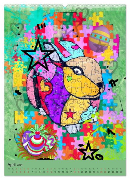 Produktbild: Puzzleteile (Wandkalender 2026 DIN A2 hoch), CALVENDO Monatskalender