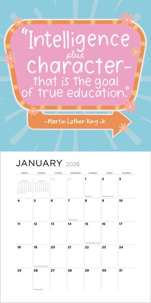 Produktbild: Teaching Is a Work of Heart Wall Calendar 2026