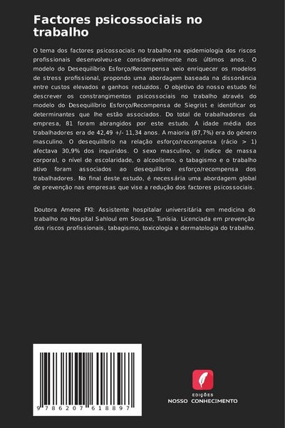 Produktbild: Factores psicossociais no trabalho