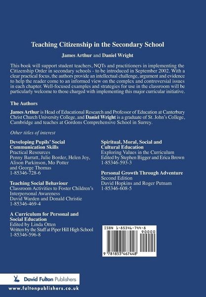 Produktbild: Teaching Citizenship in the Secondary School