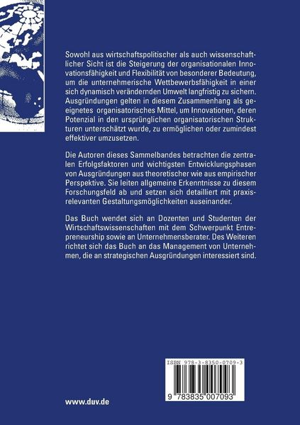Produktbild: Unternehmertum und Ausgr&uuml;ndung