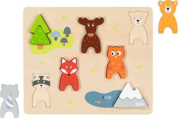 Produktbild: Einlegepuzzle Waldtiere