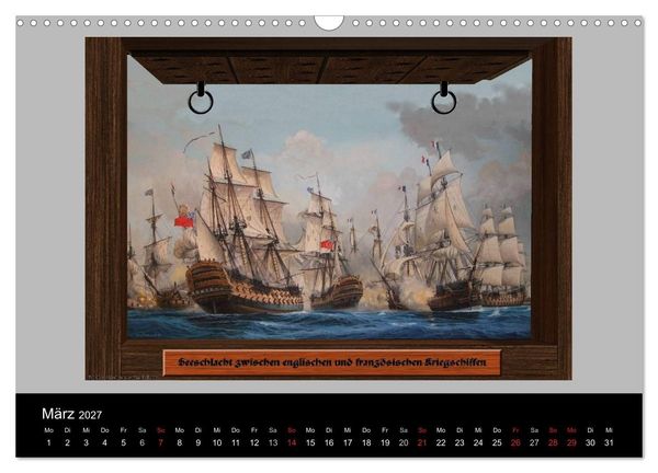Produktbild: Schiffe im Spiegel ihrer Zeit (Wandkalender 2027 DIN A3 quer), CALVENDO Monatskalender