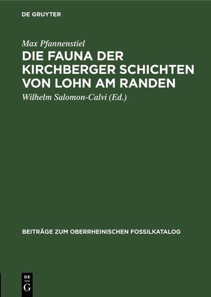 Produktbild: Die Fauna der Kirchberger Schichten von Lohn am Randen