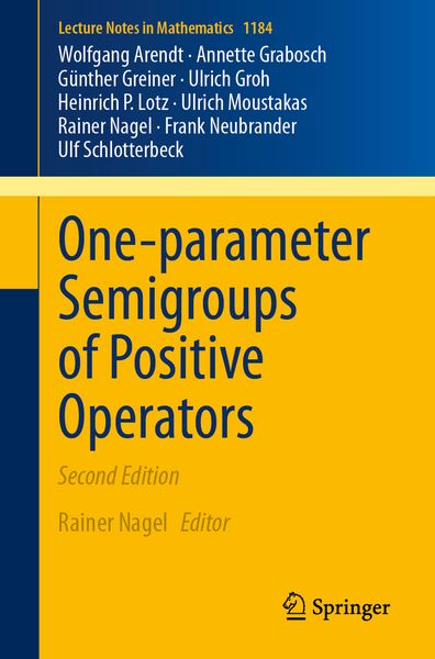 Produktbild: One-parameter Semigroups of Positive Operators