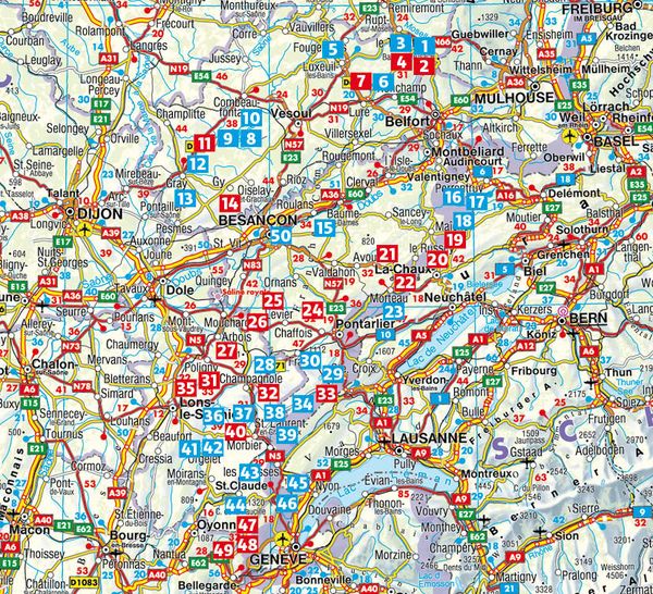 Produktbild: Jura - Franche-Comt&eacute; (Rother Guide de randonn&eacute;es)