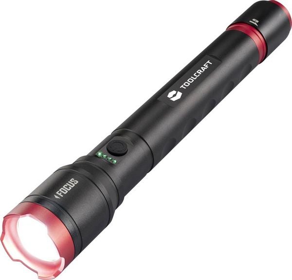 Produktbild: TOOLCRAFT TO-9927687 Handlampe verstellbar, Einstellbare Punktgr&ouml;&szlig;e, mit Stroboskopmodus, mit USB-Schnittstelle Li-Ionen Akkus