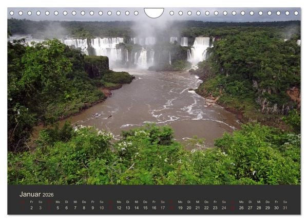 Produktbild: Von Iguaz&uacute; bis Ushuaia - vom Regenwald bis Feuerland (Wandkalender 2026 DIN A4 quer), CALVENDO Monatskalender