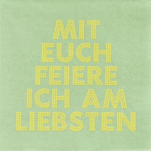 Produktbild: Serviette "Mit euch feiere ich am Liebsten"