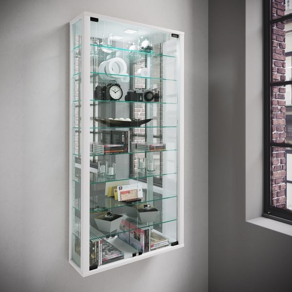Produktbild: Wandvitrine Glasvitrine Vitrosa Maxi Spiegel
