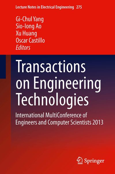 Produktbild: Transactions on Engineering Technologies