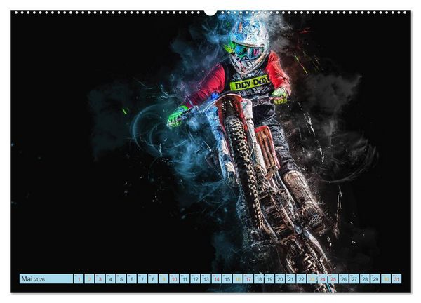 Produktbild: Motocross - extrem cool (hochwertiger Premium Wandkalender 2026 DIN A2 quer), Kunstdruck in Hochglanz
