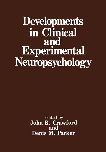 Produktbild: Developments in Clinical and Experimental Neuropsychology