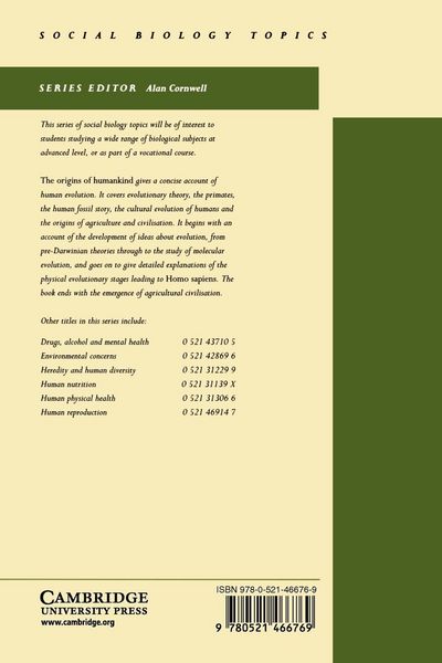 Produktbild: The Origins of Humankind