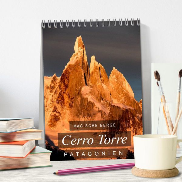 Produktbild: Magische Berge Patagoniens: Cerro Torre (Tischkalender 2026 DIN A5 hoch), CALVENDO Monatskalender
