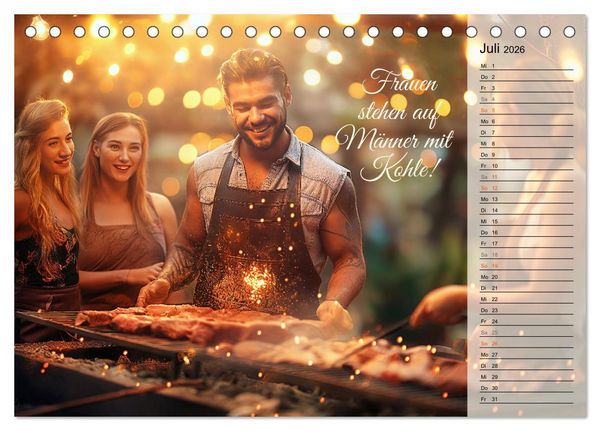 Produktbild: Lieblingshobby Grillen (Tischkalender 2026 DIN A5 quer), CALVENDO Monatskalender