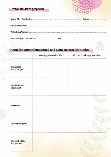 Produktbild: Notizblock Elterngespr&auml;che in der Kita: Protokollieren mit Herz