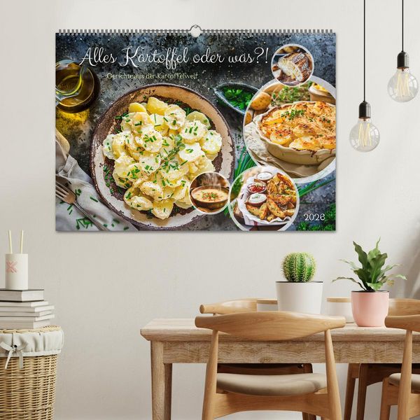 Produktbild: Alles Kartoffel oder was?! - Gerichte aus der Kartoffelwelt (Wandkalender 2026 DIN A2 quer), CALVENDO Monatskalender