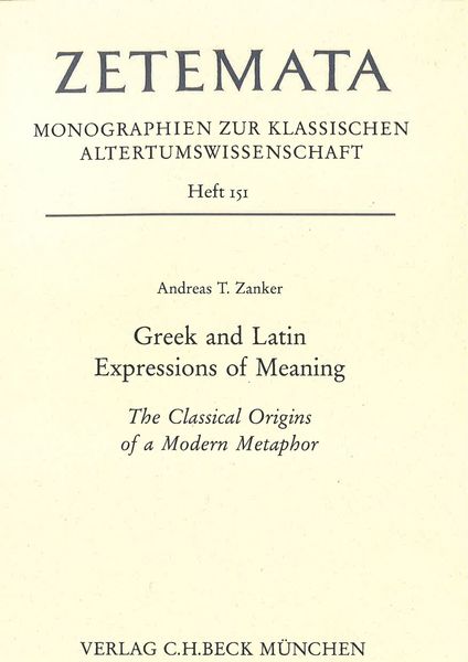Produktbild: Greek and Latin Expressions of Meaning