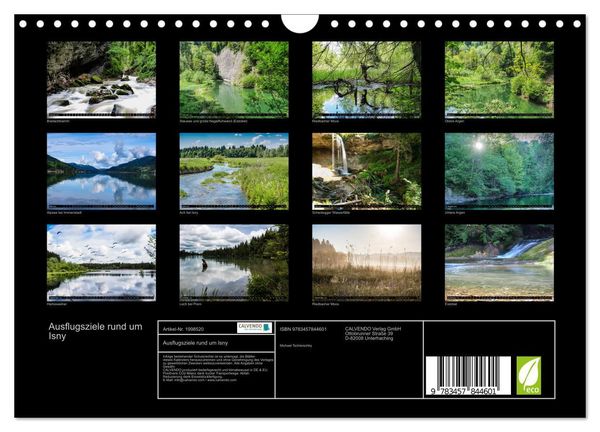 Produktbild: Ausflugsziele rund um Isny (Wandkalender 2026 DIN A4 quer), CALVENDO Monatskalender