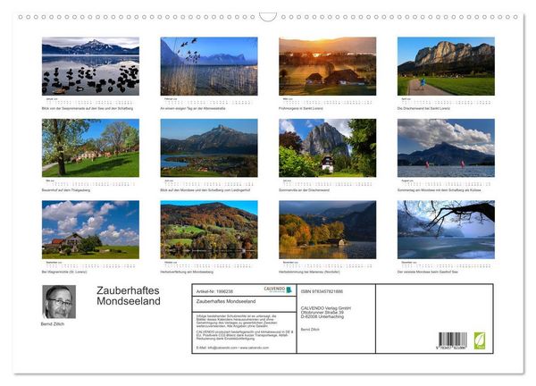 Produktbild: Zauberhaftes Mondseeland (Wandkalender 2026 DIN A2 quer), CALVENDO Monatskalender