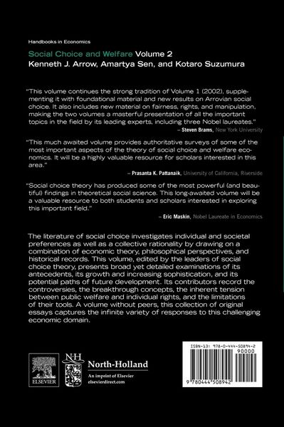 Produktbild: Handbook of Social Choice and Welfare
