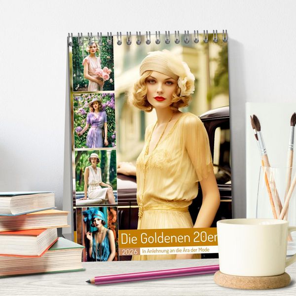 Produktbild: Die Goldenen 20er - In Anlehnung an die &Auml;ra der Mode (Tischkalender 2026 DIN A5 hoch), CALVENDO Monatskalender