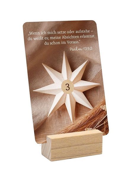 Produktbild: 24 Herzenswege zur Krippe mit Psalm 139 - Mini-Adventskalender