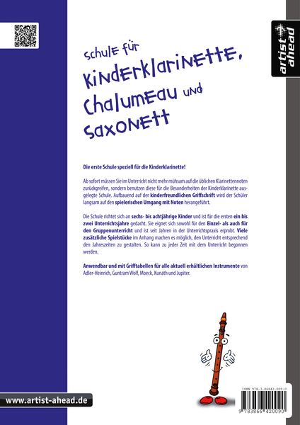 Produktbild: Schule f&uuml;r Kinderklarinette, Chalumeau und Saxonett