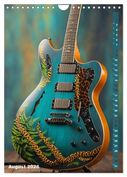 Produktbild: Traumhafte Gitarren (Wandkalender 2026 DIN A4 hoch), CALVENDO Monatskalender