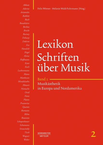 Produktbild: Lexikon Schriften &uuml;ber Musik, Band 2: Musik&auml;sthetik in Europa und Nordamerika
