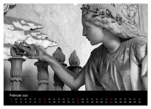 Produktbild: Lebende Steine - Skulpturen auf dem Friedhof Staglieno (Wandkalender 2026 DIN A2 quer), CALVENDO Monatskalender