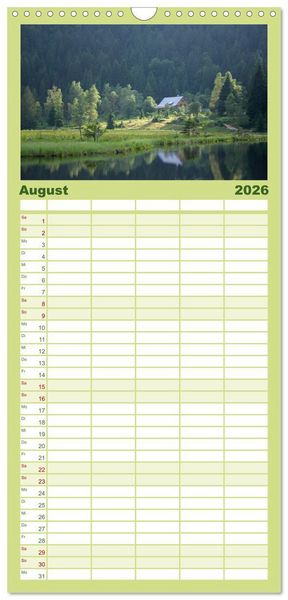 Produktbild: Familienplaner 2026 - Bayerischer Wald - der Osten Bayerns mit 5 Spalten (Wandkalender, 21 x 45 cm) CALVENDO