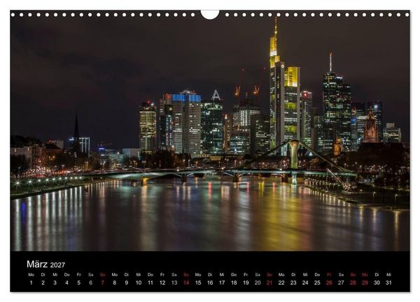 Produktbild: Frankfurt Skylights 2027 (Wandkalender 2027 DIN A3 quer), CALVENDO Monatskalender