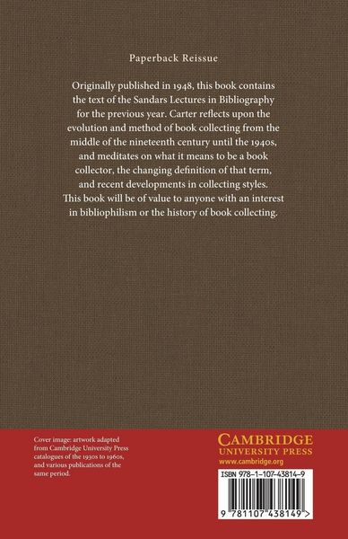 Produktbild: Taste and Technique in Book-Collecting