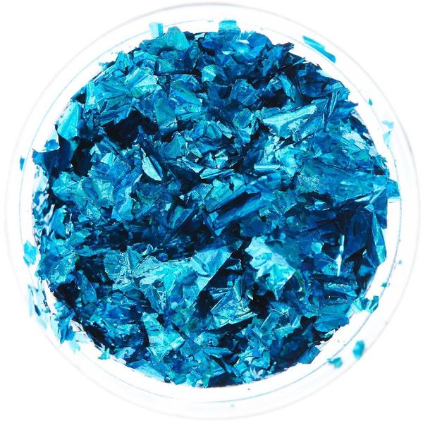 Produktbild: Blattmetall Flocken Holografisch Cyan, 0,3g