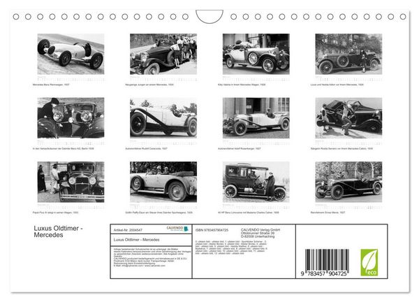 Produktbild: Luxus Oldtimer - Mercedes (Wandkalender 2026 DIN A4 quer), CALVENDO Monatskalender
