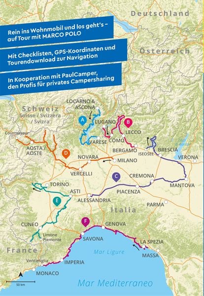 Produktbild: MARCO POLO Camper Guide Lombardei, Piemont & Ligurien