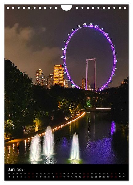 Produktbild: Singapur - Faszinierende Lichterwelt Marina Bay (Wandkalender 2026 DIN A4 hoch), CALVENDO Monatskalender
