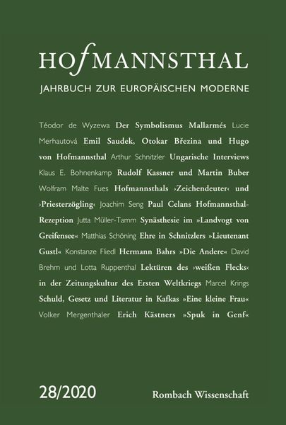 Produktbild: Hofmannsthal - Jahrbuch zur Europ&auml;ischen Moderne