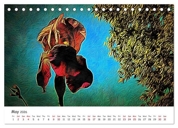 Produktbild: Vivacious Florals (Desk Calendar 2026 DIN A5 landscape), CALVENDO 12 Month DeskCalendar