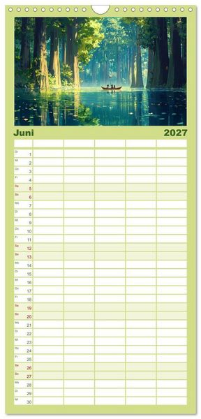 Produktbild: Familienplaner 2027 - Spaziergang durch Anime Welten mit 5 Spalten (Wandkalender, 21 x 45 cm) CALVENDO