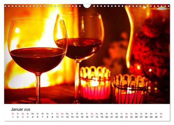 Produktbild: Weinkalender (Wandkalender 2026 DIN A3 quer), CALVENDO Monatskalender